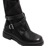 BOTTES NOIRES BIKER – STYLE URBAIN TENDANCE - Casualmode.fr