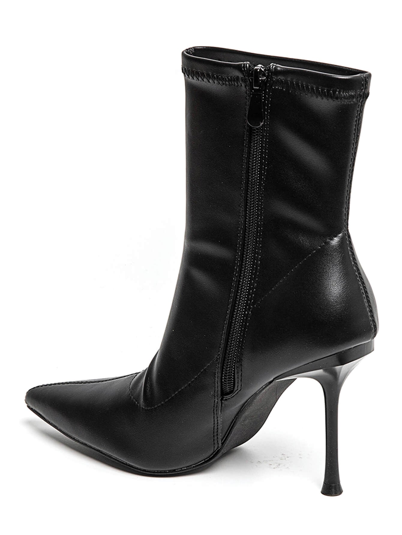 BOTTINES NOIRES – TALON AIGUILLE ET BOUT POINTU - Casualmode.fr