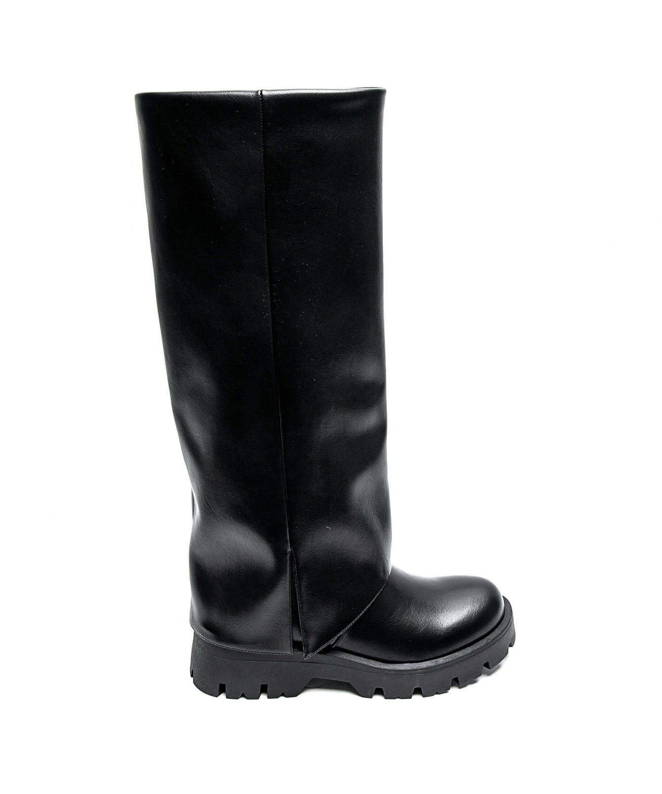 BOTTES NOIRES FEMME HAUTES – SEMELLE CRANTÉE TALON 5 CM - Casualmode.fr