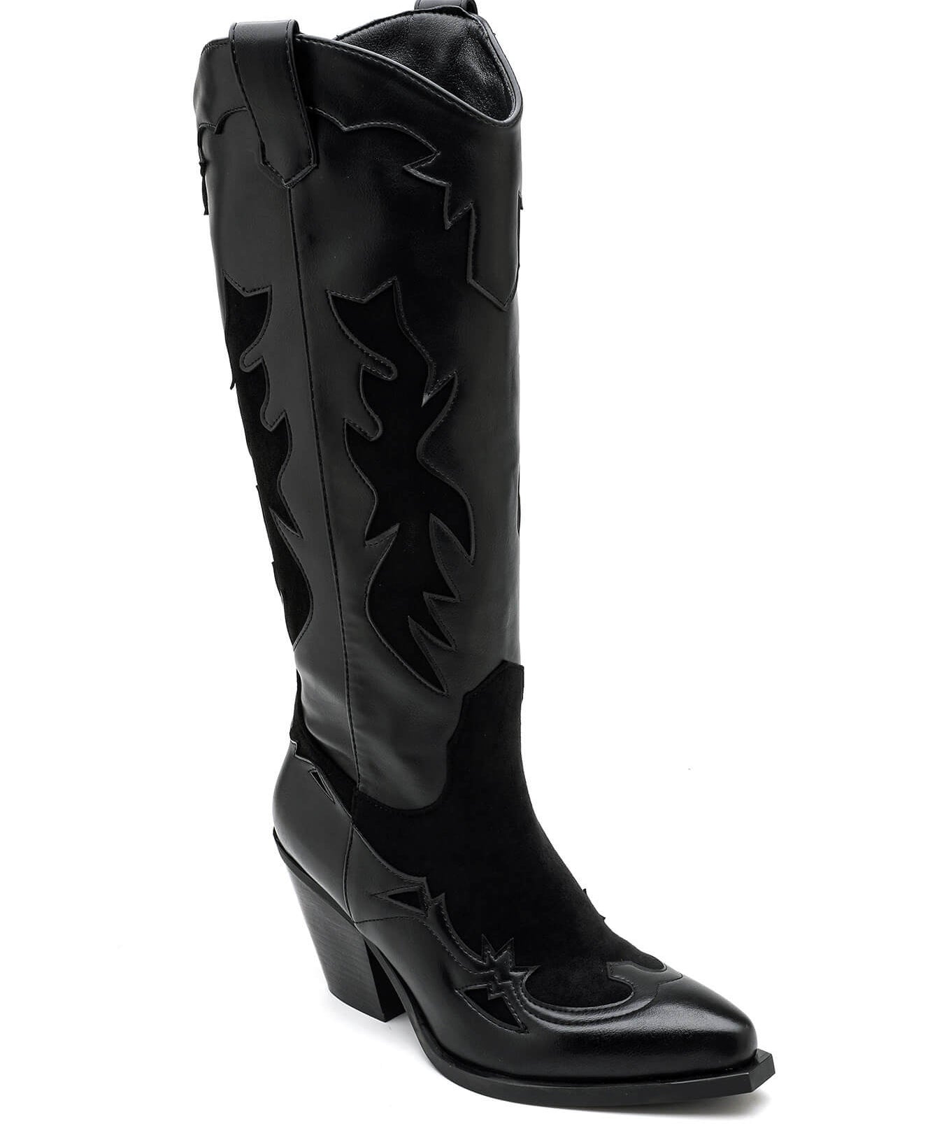 BOTTES COWBOY NOIRES – STYLE WESTERN TENDANCE - Casualmode.fr