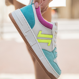 BASKETS FEMME MULTICOLORES – SEMELLE GOMME