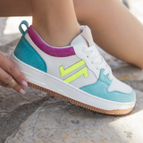 BASKETS FEMME MULTICOLORES – SEMELLE GOMME