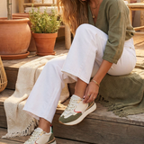 BASKETS KAKI & ÉCRU À SEMELLE ÉPAISSE