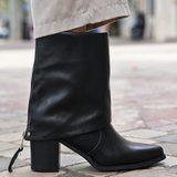 BOTTINES BLACK ZIP – TALON BLOC - Casualmode.fr