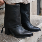 BOTTINES BLACK ZIP – TALON BLOC - Casualmode.fr